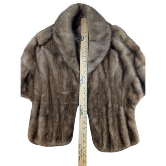 NWT Vintage 1960’s Gorgeous Mink Stole Authentic Sears & Roebuck With Embroidery - Picture 3 of 14